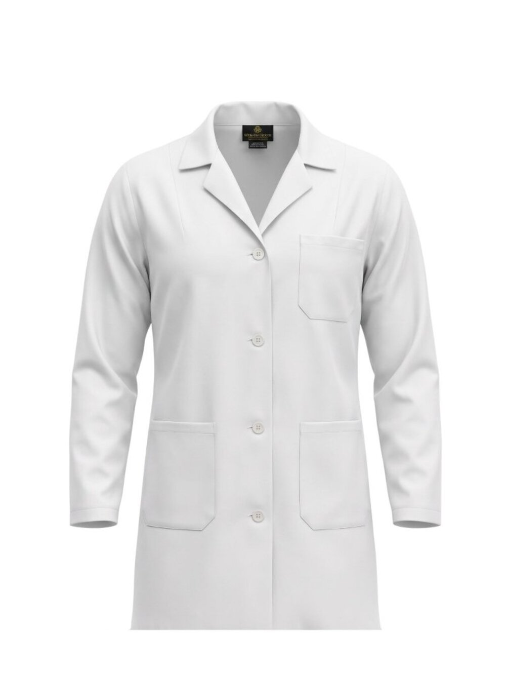 Natural Uniforms Unisex White Button Front Lab Coat Size M
